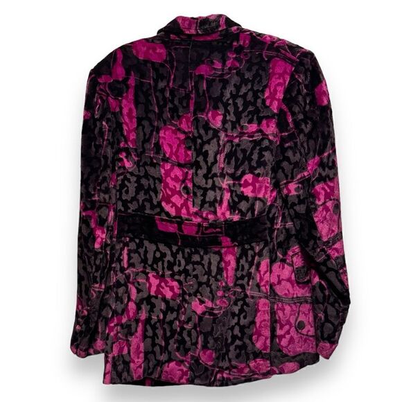 Vintage 60’s 70’s Keswani Tailors Hong Kong Velvet Pattern Blazer - Picture 9 of 10